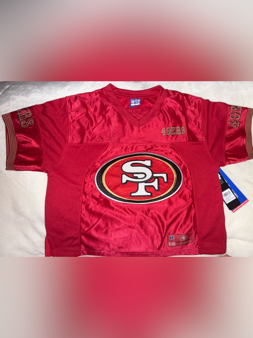San Francisco 49ers Women's Crop Jersey Top